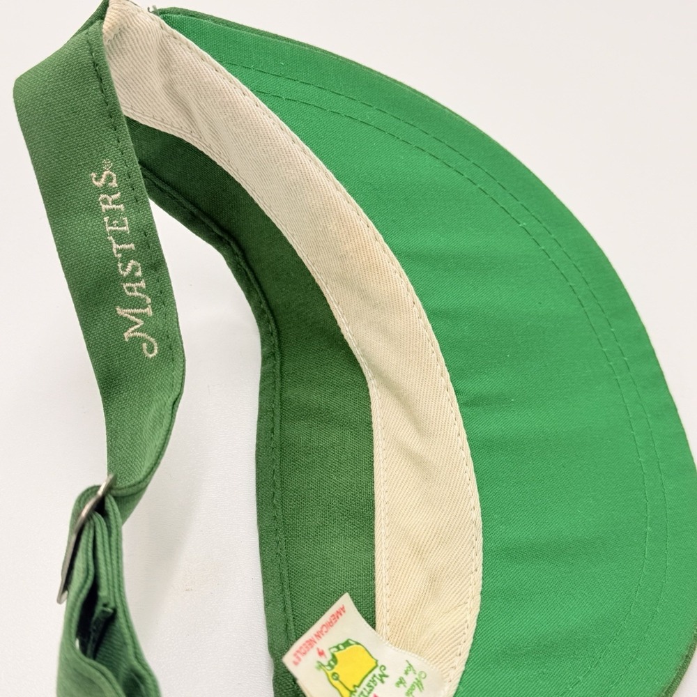 Masters Augusta National Green Golf Visor Hat USA Vintage Needle Strap - Picture 3 of 6